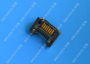 China Single Port 22 Pin ESATA Port Connector , 180 Degree ATA SATA Connector factory