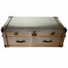 Buy cheap Industrial aviator metal trunk coffee table Aluminium antique steamer trunk from wholesalers
