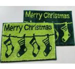 Washable Door Mats Customized Logo Printing 100 Polyester Material