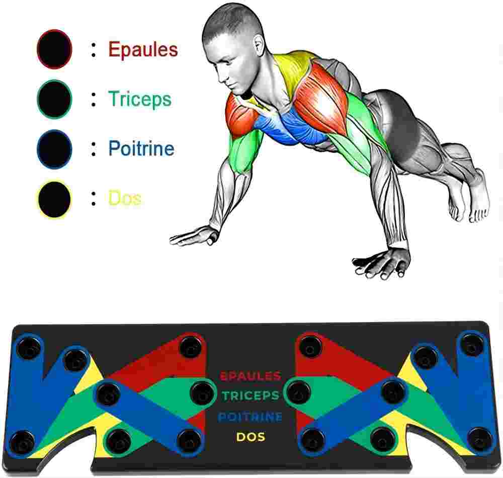Multifunctional Foldable Pushup Board Fitness Floor press up Muscle Exercise Home Workout
