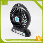 BS-5600 Battery Operated Mini Fan USB Cord Charging DC Small Plastic LED Table