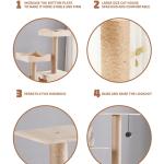 OEM Wooden Cat Climbing Tree House Multifunction Cat Scratcher Tower
