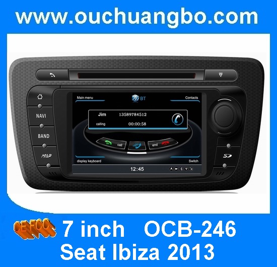 Ouchuangbo Car DVD Navi Multimedia System For Seat Ibiza 2013 S100 3GWifi Digital TV