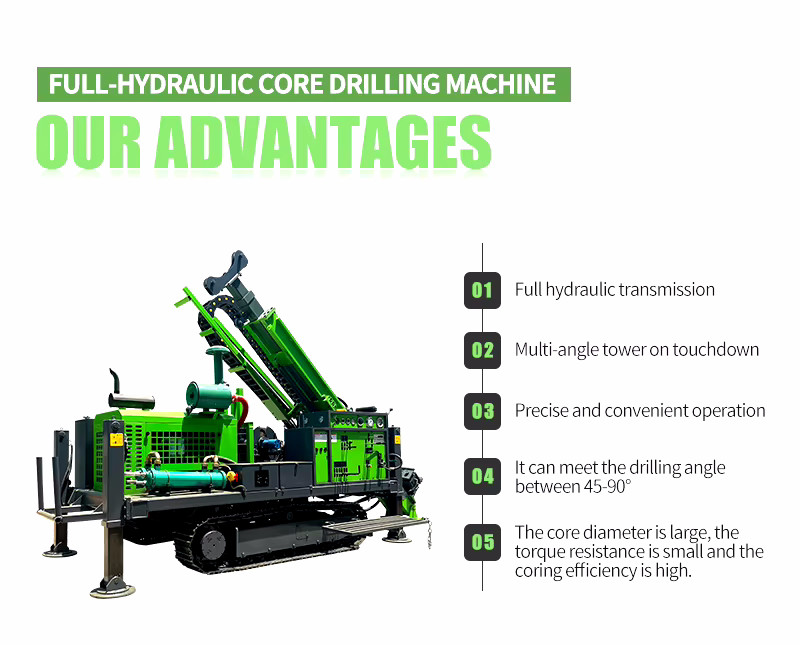 1000 Meter Geological Exploration Drilling Rig Multi Angle Fully Hydraulic Core Drilling Machine