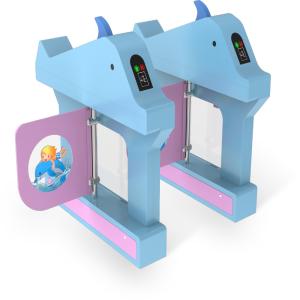 China Kindergarten Safety Swing Barrier Turnstile gate 500mm Width Optical Channel factory