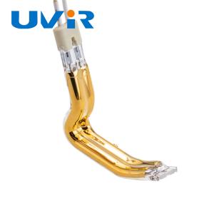 China 150-6000w L Shaped Double Infrared Heating Tube Gold Plated OEM factory