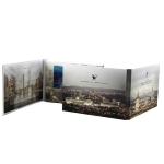 Portable Leather advertising lcd screen video book brochure for advertisement