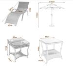 CE BSCI S Shape Stylish Practical Outdoor Sun Lounger Villa Courtyard Pool