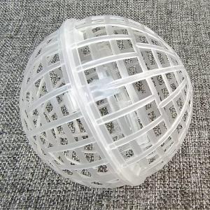 China Porous Polyurethane Sponge Hollow Floating Cage Ball Biochemical Pond Suspended Biological Filler Ball factory