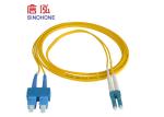 PVC LSZH Material Fiber Optic Patch Cord , SC Multimode Fiber Cable