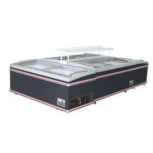 China commercial glass freezer glass top freezer factory
