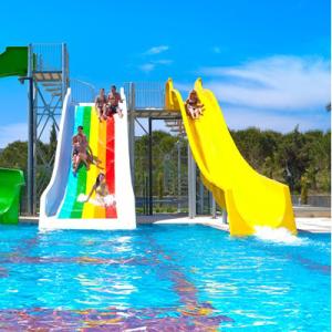 China Sturdy Fiberglass Big Pool Slides Residential Pool Slides Eco Friendly factory