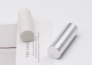 China Snap Gloss Lipstick Tube Aluminum Empty Shiny Silver 3.5g factory