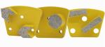 3- M6 Diamond Floor Pads Concrete Flooring Grinding Shoes / Discs Long Life
