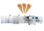 Large Roller Sugar Cone Production Line For Waffle Basket 5 - 6 Gas Consumption