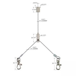 China Y Type Nickel Plated Brass Art Cable Hanging And Picture Hanging System YW86021 factory