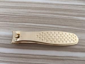 China Brushed Stainless Steel Gold Plated Nail Clipper factory