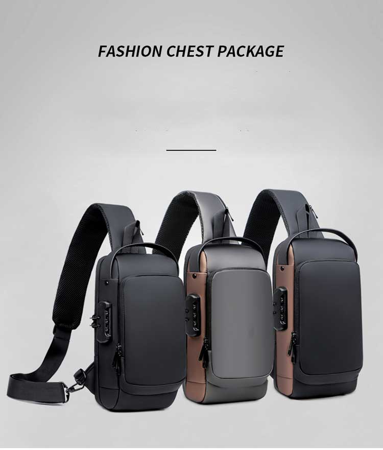 Daily Life Men's Motorcycle Bag with Password Lock Keep Your Belongings Safe and Organized