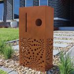 Outdoor Front Rusty Mid Century Mailbox large Metal Garden Decorative Mailboxes