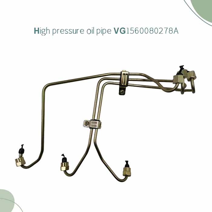 SINOTRUK HOWO Truck Weichai Engine Parts Fuel Line VG1560080278A High Pressure Oil Pipe