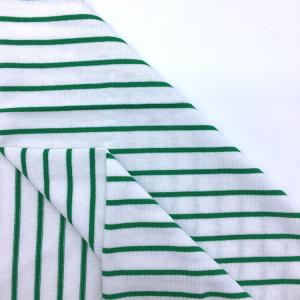 China 100% Combed Cotton Knitted Stripe Jersey Fabric Cotton Combed Stripe Fabric for Undershirts factory