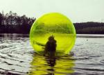 Yellow / Blue Giant Inflatable Water Toys Human Water Bubble Ball