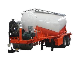 China Landing Gear 28T 3 Axle Dry Bulk Cement Powder Tank Semi Trailer for Cement Transportation factory