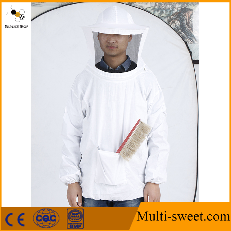 White Brown Half Body Beekeeping Protection Jacket for Beekeeper