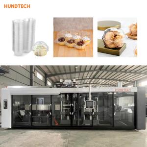 China 0.15MM Thickness Cake Box Making Machine Plastic Containers PLC factory
