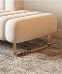 Modern Velvet Fabric Backrest Bedside Stool Bedroom Toffee Chair Lazy Sofa