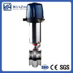 Sanitary Stainless Steel Pneumatic Tri-Clamp Butterfly Valve with Top Control
