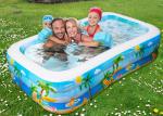 Children Square Shape Blue PVC Inflatable Swimming Pools