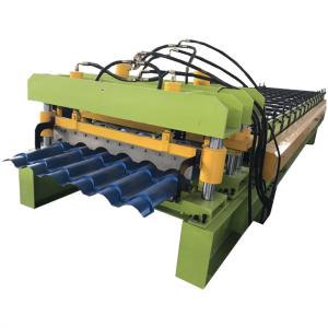 China CE Glazed Tile Roll Forming Machine Color Steel Metal Roof Tile Machine factory