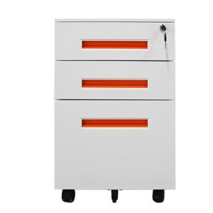 China Movable Three Drawers 0.9mm Pedestal Drawer Cabinet factory