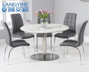 China White Oem Odm Circle Marble Dining Table 120cm factory