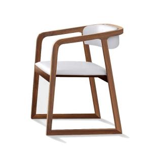 China End Luxury All Solid Wood Round Chair for Modern Household Leisure Living Room Restaurant Dining in Home Furniture General factory