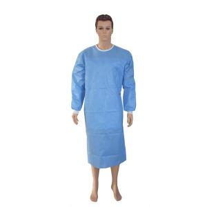 China Long Sleeve Non Sterile / Sterile 42GSM Disposable Isolation Gown factory