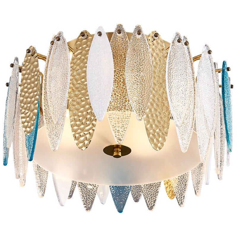 Factory Price Modern Colorful Big Glass Led Ceiling Lamp For Home