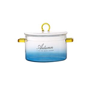 China 3.5L 5.0L Salad Borosilicate Pyrex Glass Cooking Pots factory