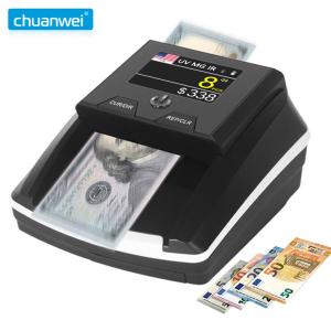 China Auto MG Fluorescence Counterfeit Detector Machine 0.5s/Bill UV Light Money Checker 6w factory