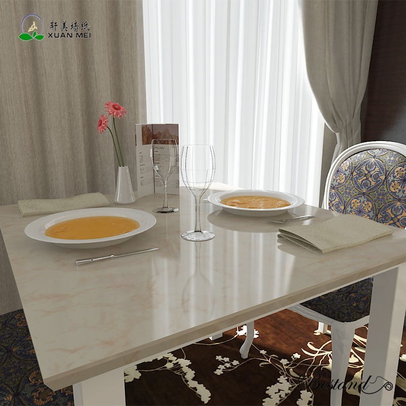 XuanMei Decorative Marble Contact Paper PVC Adhesive Film Thickness 0.2MM-0.3MM for Furniture Transformation