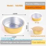 160mm Diameter 800ml Foil Container Aluminum Pans Disposable Aluminium Foil Tray