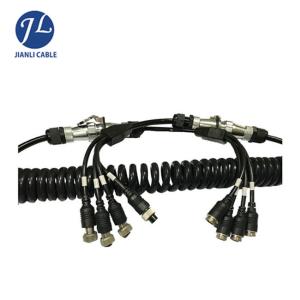 China Nickle Plated Connector 7 Pin Trailer Coils Adapter Plug For Rear View Camera factory