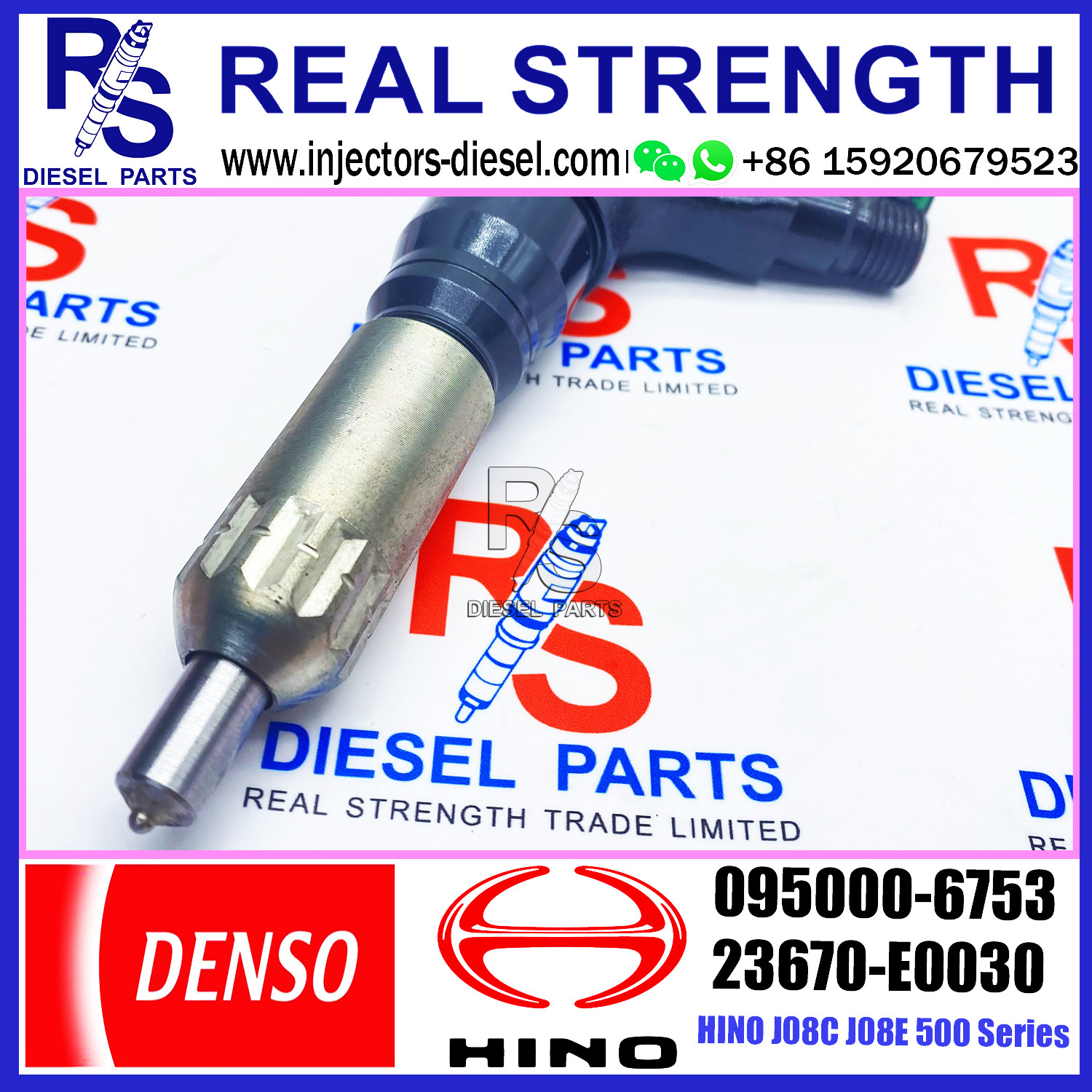 Common Rail Injector 295050-1170 095000-6750 095000-6753 for HINO J08E 23670-E0030 23670-E0031