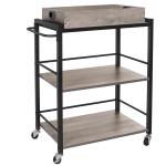 Grey Color Rolling Cart, Serving Cart with Removable Cart, Unique Kitchen