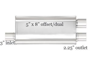 China Straight Through Performance 409 Stainless Steel Exhaust Muffler factory