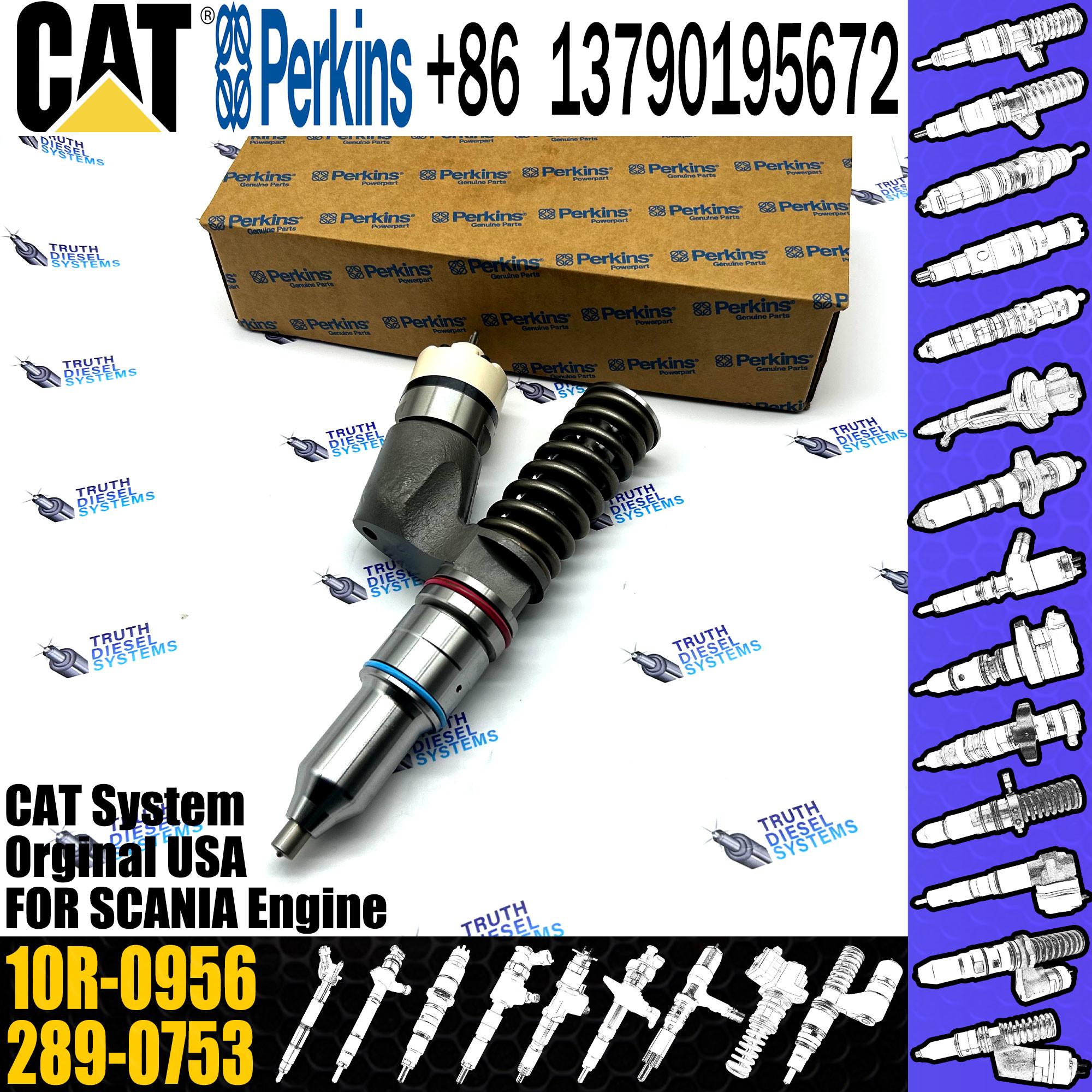 Fuel injector Assembly 356-1367 355-6110 10R-0956 Common Rail Fuel Injector 374-0750 229-5919 For CAT C15