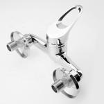 Polished AISI304 Hose 500000 Cycles Wall Shower Mixer Taps