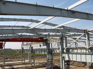 China Q235, Q345 Prefab Industrial Steel Buildings Fabrication For Portable House factory