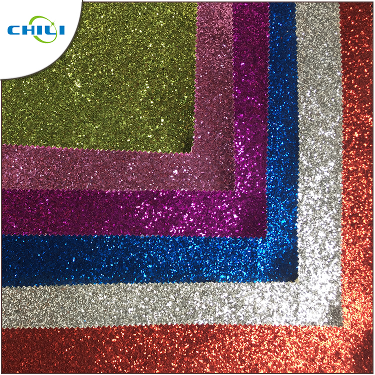Pu Synthetic Glitter Leather Fabric Hair Ornament Applied 0.8±0.15mm Thickness